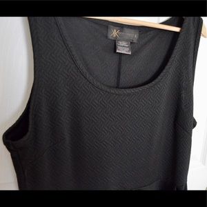 Black, Textured-pattern Dress